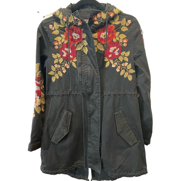 Johnny Was / Medhi Hooded Military Jacket / Boho Embroidered Jacket - Picture 6 of 6